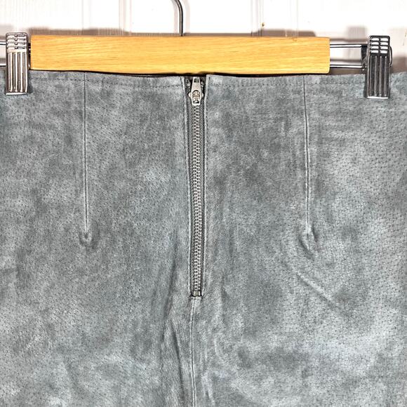 Blank NYC 100% Leather Gray Mini Skirt Size 28 - Picture 4 of 9